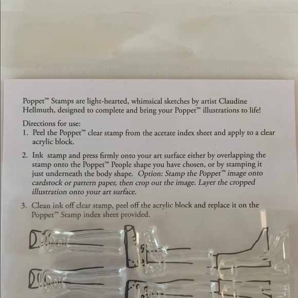 Vintage Poppet Collage Cling Stamps by Claudine Hellmuth - Kid's Legs and Feet - Picture 5 of 6